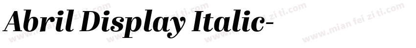 Abril Display Italic字体转换